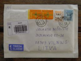 Cover Sent From Slovakia To Lithuania Registered - Cartas & Documentos