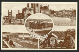 ST. ANDREWS Golf Club House Martyrs Monument Step Rock Bathing Pool Blackfriars Ruins Devon Plymouth 1955 - Plymouth