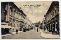 Serbie--ZEMUN-----old Postcard---Hauptgasse (très Animée ,attelages) N°363 - Serbie