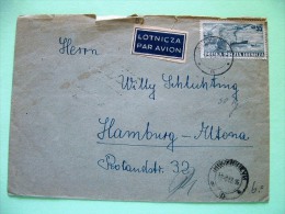 Poland 1953 Cover To Germany - Airmail - Ships - Lettres & Documents