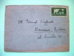 Poland 1954 Cover Sent Locally - Torun View - Lettres & Documents