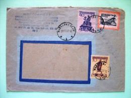 Poland 1957 Cover From Warzawa - Copernicus Monument - Dzerzhinski Monument - Windmill - Lettres & Documents