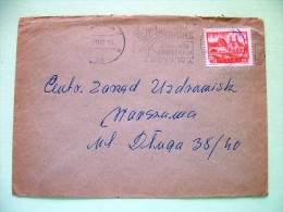 Poland 1962 Cover Sent Locally - Poznan - Wheat Feather Hammer Cancel - Cartas & Documentos