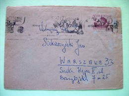 Poland 1963 Cover Sent Locally - Ship - Hands Heart Cancel - Cartas & Documentos