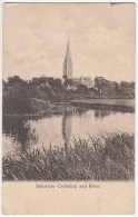 Salisbury Cathedral And River, Used Postmark 1907, Wrench Series, - Salisbury