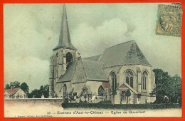 CPA Aquarellée 62 Eglise De GUESCHART (environs D´ AUXI-Le-CHÂTEAU) ° J. Vasseur éditeur - Auxi Le Chateau