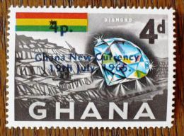 GHANA MINERAUX  (Yvert N° 204a)  Second Tirage ** MNH, Neuf Sans Charniere - Minerales