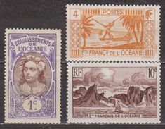 Lagon, Barque - OCEANIE - Mer, Paysage Marin - Tahitienne, Pecheur Au Harpon - N° 21-87-182 - 1913 - Unused Stamps