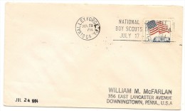 US - 3 - 1964  NATIONAL JAMBOREE BOY SCOUTS OF AMERICA Mechanical Cancel - JULY 17 1964 - COVER From VALLEY FORGE - Cartas & Documentos