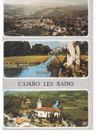 Cambo Les Bains - Vue Générale De La Ville, La Villa Arnaga , L' Eglise - Elcé 7751 - Circulé 1985 - Cambo-les-Bains