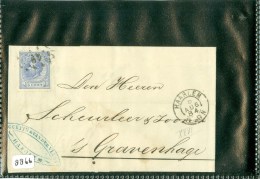 BRIEFOMSLAG * Uit 1884 Van HAARLEM Naar 's-GRAVENHAGE * NVPH NR. 19 * FIRMASTEMPEL (8866) - Cartas & Documentos