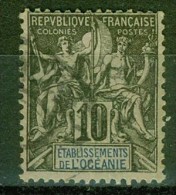 Allégories - ETABLISSEMENTS DE L'OCEANIE - Colonies Françaises - N° 5 - 1892 - Gebruikt