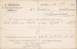 France Postal Stationery Ganzsache Entier Sage Print Privé A. VINCENTIUS, MARSEILLE 1882 To BUCHHOLZ Germany (2 Scans) - Cartes Postales Repiquages (avant 1995)