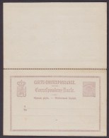 Luxembourg Postal Stationery Ganzsache Entier 5/5 C. Wappen Carte-Correspondance Résponse (P5 F/A) (2 Scans) - Postwaardestukken