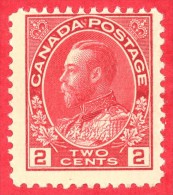 Canada #  106 - 2 Cents  - Mint - Dated  1911-25- George V Admiral Issue /  George V Émission Des Admiraux - Ungebraucht