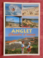 Dep 64 , Cpm ANGLET , Chambre D'Amour , 562 , Multivues , Surf , Plage De Marinella , ...  (055) Recto/Verso - Anglet