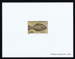 Epreuve De Luxe   Le Flétan    Yv 579 ** - Imperforates, Proofs & Errors