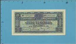 MOZAMBIQUE - 20 CENTAVOS - 25.11.1933 - Pick R29 - UNC. - PAGO 5.11.1942 - COMPANHIA DE MOÇAMBIQUE - PORTUGAL - Moçambique