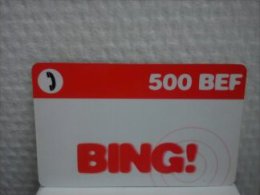 Prepaidcard Bing 500 BEF Used - [2] Tarjetas Móviles, Recargos & Prepagadas