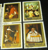 Manama 1968 Paintings Of Velazquez Full Set - Used - Manama