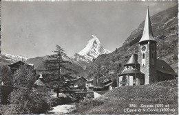 ZERMATT  L'Eglise Et Le Cervin - Matt