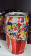 Cambodia Cambodge Coke Coca Cola Empty Can New Year Design - Opened At Bottom - Scatole E Lattine In Metallo