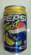 Malaysia Pepsi Twist 330ml Empty Can / Opened At Bottom - Latas