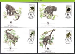 Nat221fb WWF FAUNA AAP APEN ZOOGDIEREN BRULAAP HOWLER MONKEYS MAMMALS APES GUATEMALA-BRÜLAFFE SINGES BELIZE 1997 FDC's - FDC