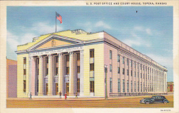 Post Office And Court House Topeka Kansas Curteich - Topeka