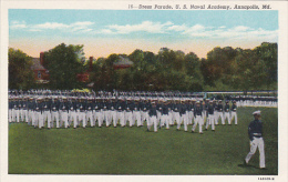 Dress Parade Naval Academy Annapolis Maryland Curteich - Annapolis – Naval Academy