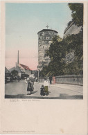 AK Eger Cheb Altstadt Turm Am Mühltor Stadtmauer Leute Fabrik ? Gasthof ? Egerland Sudeten Sudetenland - Sudeten