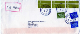 Irlande: 1971 Belle Lettre Voyagée Vers Les U.S.A Timbres Europa Et Série Courante - FDC