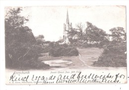 HORNCHURCH PARISH CHURCH FROM MILL FIELD  USED 1903 ESSEX SENT TO EDGAR NEWTON 129 HARRINGAY ROAD N NORTH LONDON - Other & Unclassified