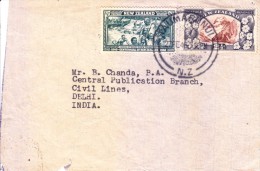 NEW ZEALAND 1946 COMMERCIAL COVER POSTED FROM TAUMARUNUI SENT TO INDIA - Briefe U. Dokumente