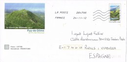 10249. Entero Postal VAIRES (Marne) 2012. Volcans D'Auvergne - Volcanos