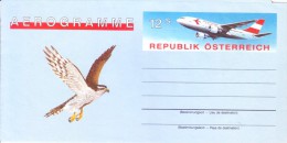 AUSTRIA ILLUSTRATED MINT AEROGRAMME - AUSTRIAN AIRLINE, FALCON - Other & Unclassified