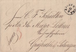 Brief Gel. Von Aachen  11.2.1835 Nach Gräfrath - Prefilatelia