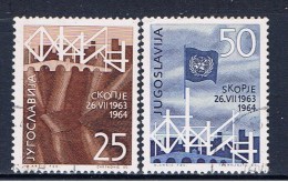 YU+ Jugoslawien 1964 Mi 1082-83 Mnh Erdbeben - Used Stamps