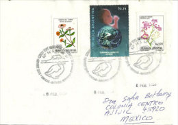 Lettre Postée à  La Base Jubany (Antarctique Argentin) Adressée Au Mexique. Photos Recto-verso - Basi Scientifiche