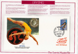 Allemagne: 1988 Très Belle Fdc Sur Support, Jeux Olympiques De Séoul Le Plongeon "voir Descriptif" - High Diving