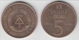 **** ALLEMAGNE DE L´EST - EAST GERMANY - DDR - 5 MARK 1969 XX JAHRE DDR **** EN ACHAT IMMEDIAT - 5 Marcos