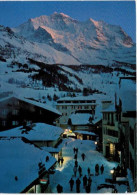 Suisse -  Wengen Mit Jungfrau Bei Nacht - Wengen