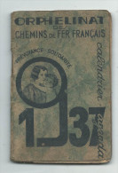 Calendrier Callepin Utilisé , 1937, Orphelinat Des Chemins De Fer Français, Publicité, Plan De Situation Métro Bus , 2 S - Petit Format : 1921-40