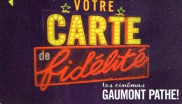 CARTE CINEMA-CINECARTE  GAUMONT PATHE  Carte De Fidélité  S - Biglietti Cinema