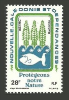 NEW CALEDONIA 1981 NATURE PROTECTIN MARINE LIFE UNICORN FISH TREES SET MNH - Ongebruikt