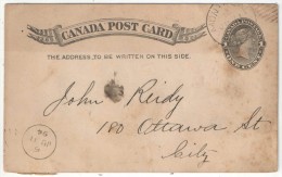 CANADA - Entier Postal - Postal Stationery - One Cent - 1894 - 1860-1899 Reign Of Victoria