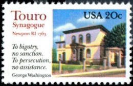 1982 USA Touro Synagogue Stamp Sc#2017 Jewish Architecture History - Jewish