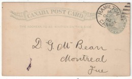 CANADA - Entier Postal - Postal Stationery - One Cent - 1892 - 1860-1899 Regering Van Victoria