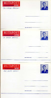 3 Cartes Entier Postal Changement D´adresse Mutapost - Addr. Chang.