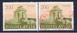 YU+ Jugoslawien 1983 Mi 1992 Triumphbogen Titograd - Usados